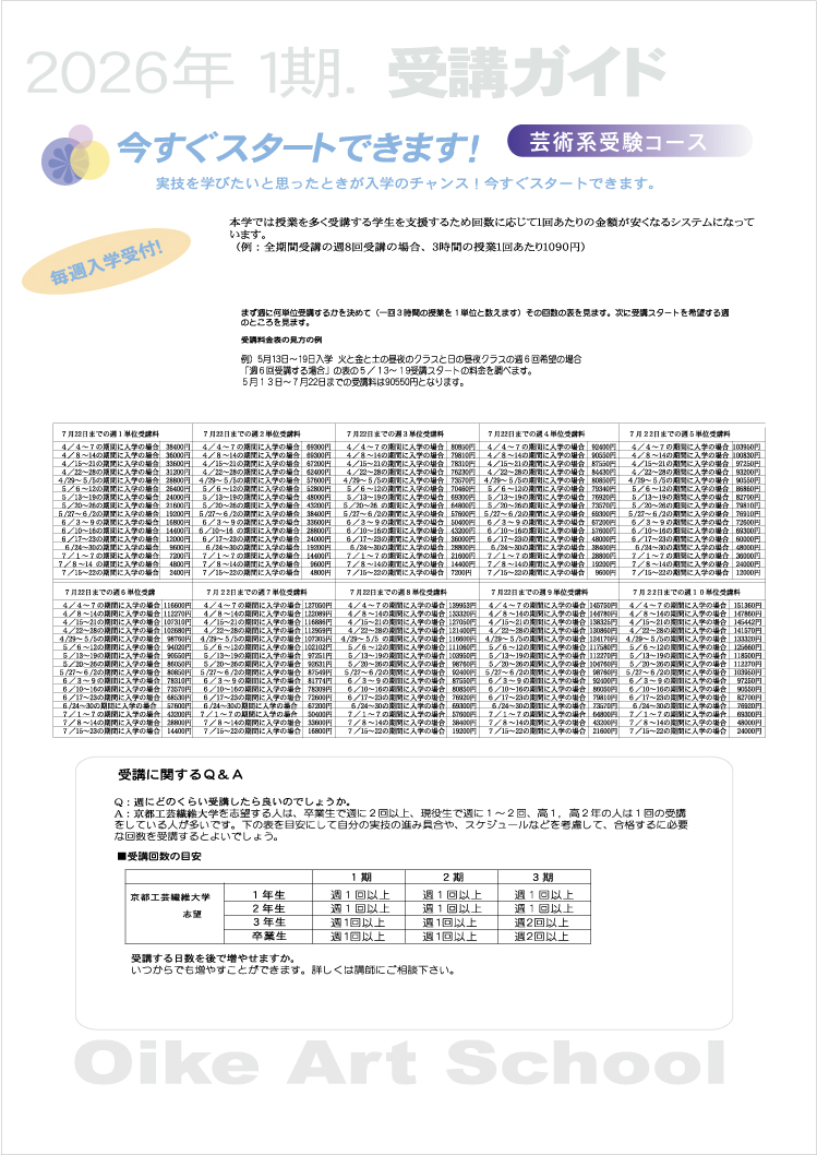 案内要項（裏面）