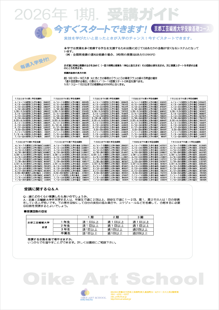 案内要項（裏面）