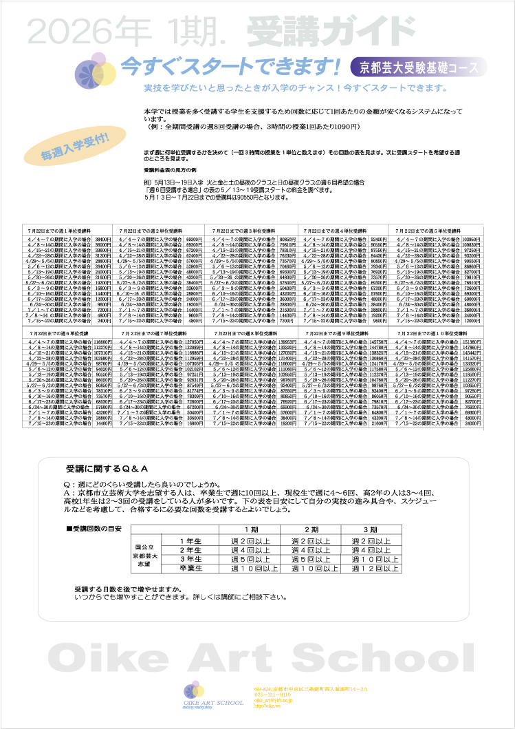 案内要項（裏面）