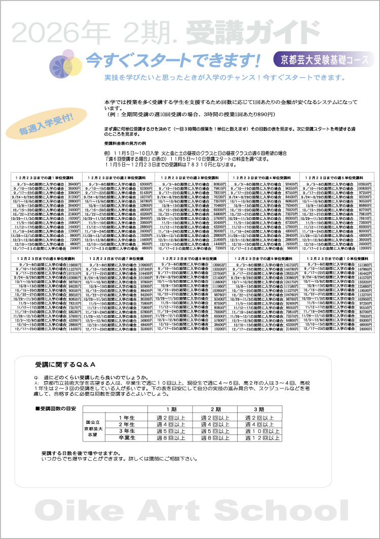 案内要項（裏面）