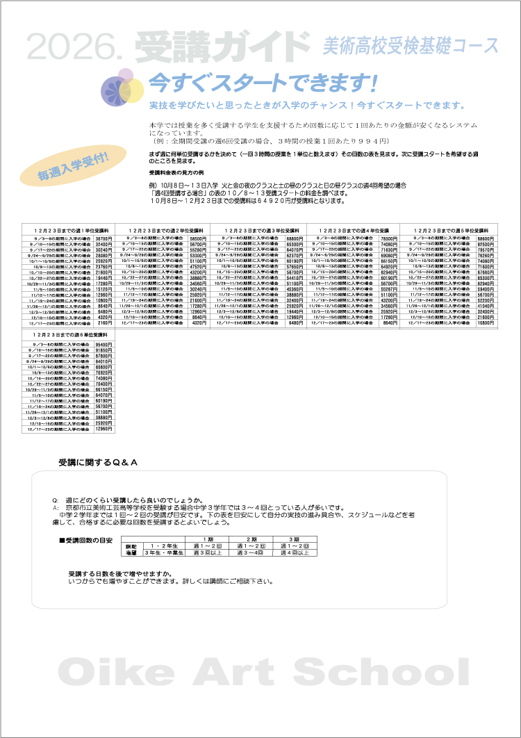 案内要項（裏面）