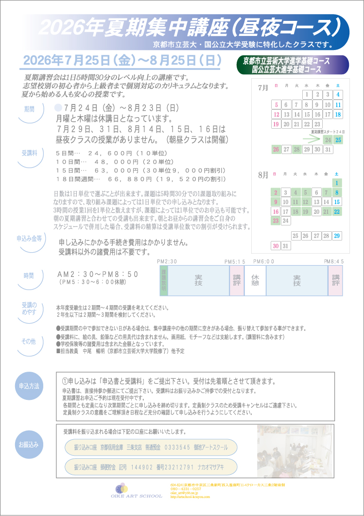 案内要項（裏面）