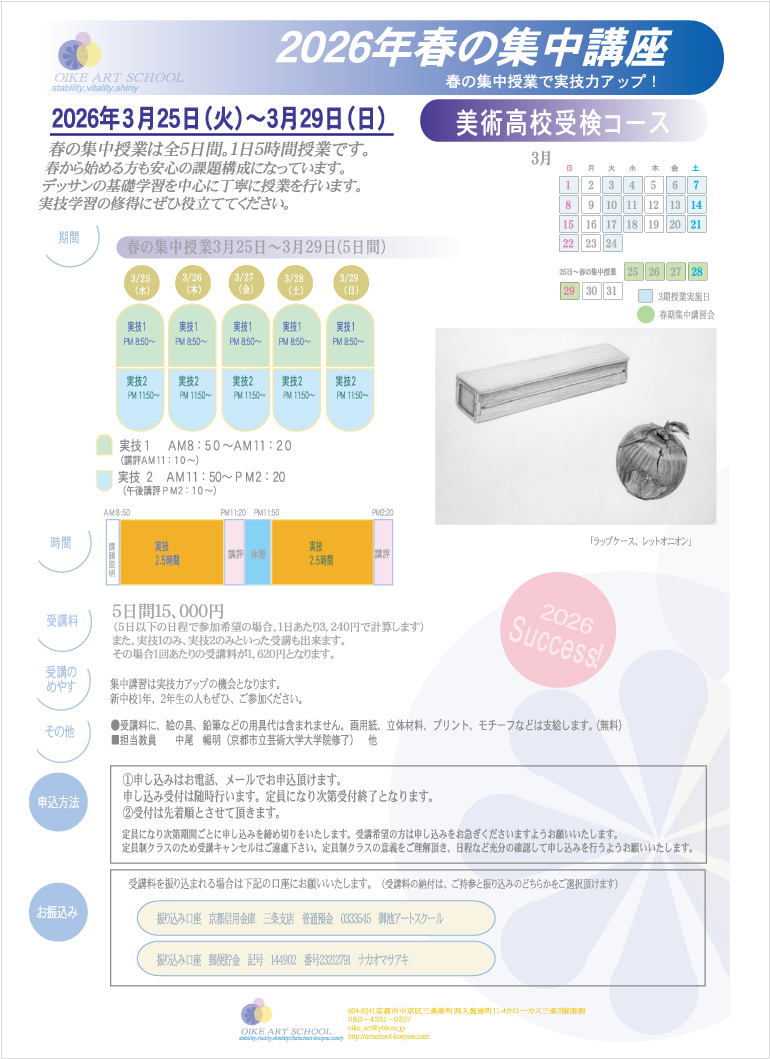 案内要項（表面）