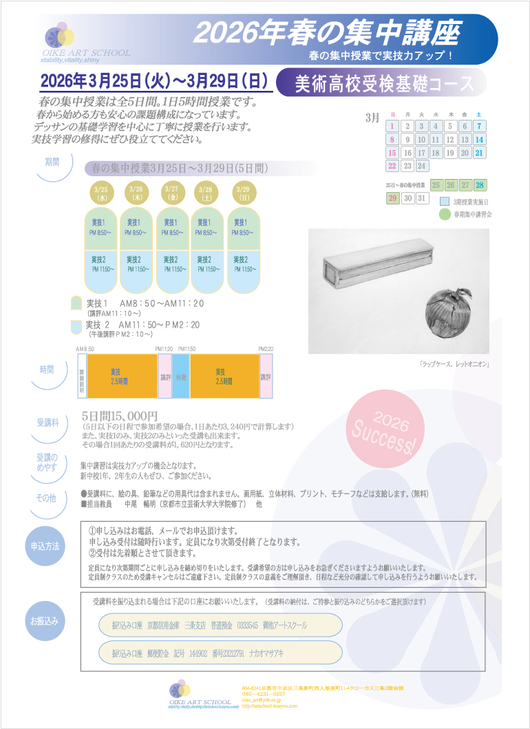 案内要項（表面）