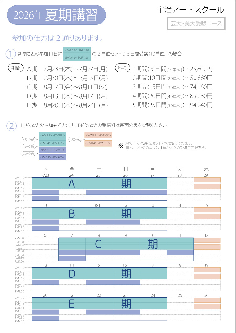 案内要項（表面）